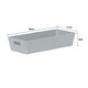 image 4 of Wham Studio 5 x 1L Rectangular Plastic Storage Baskets Ice White Grey