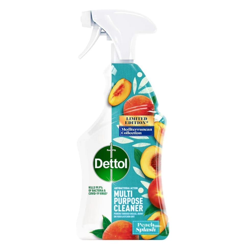 image 1 of Dettol Multipurpose Cleaner Spray Anti Bacterial Grease Peach Splash 750ml