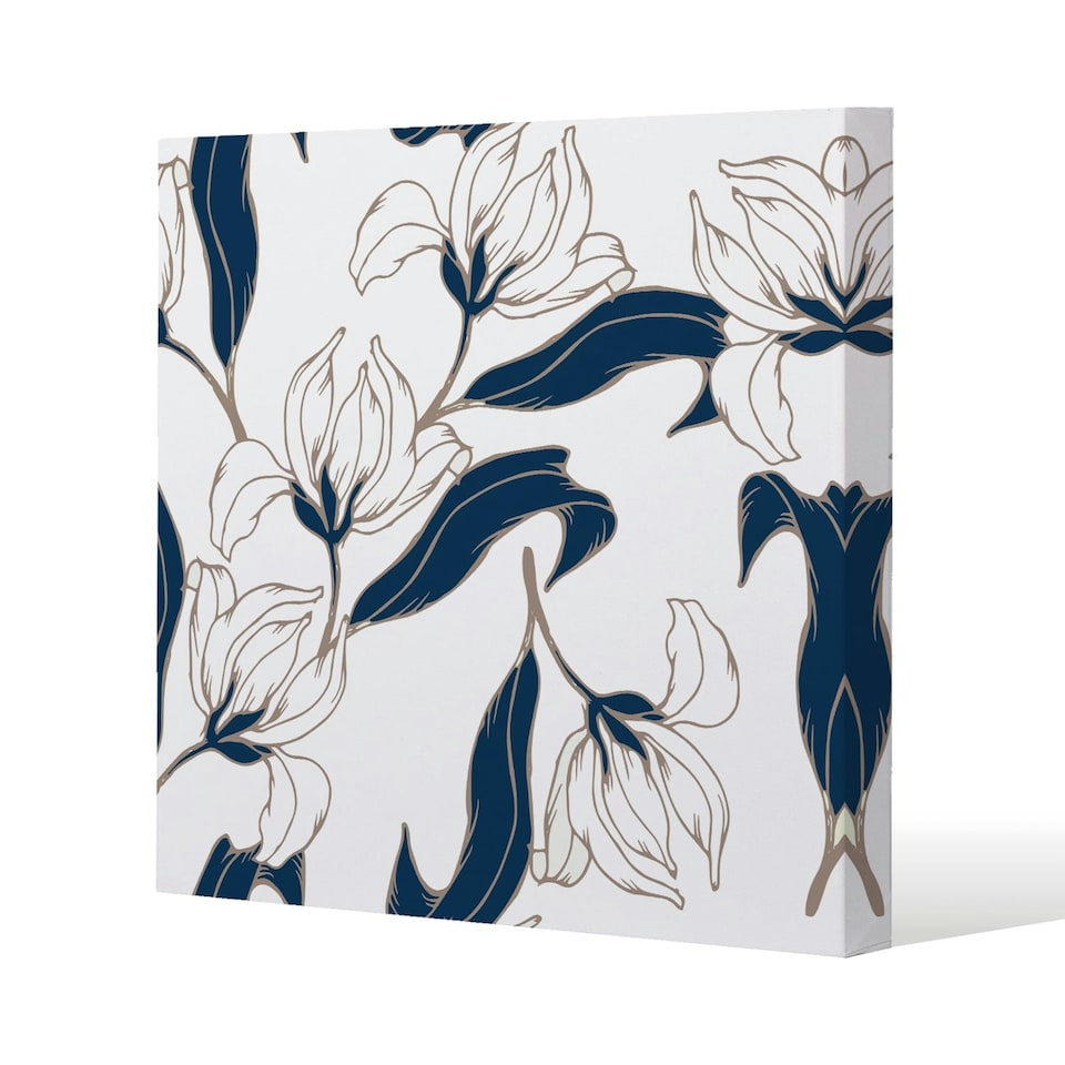 image 1 of White Flowers (Canvas Print) 61 x 61 x 4cm