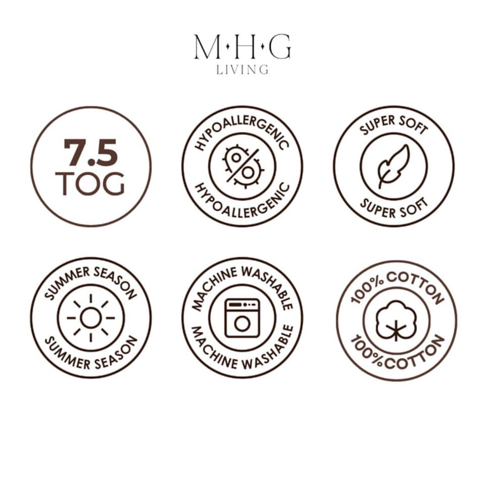image 1 of MHG Living 100% Cotton 7.5 Tog Summer Duvet-Single