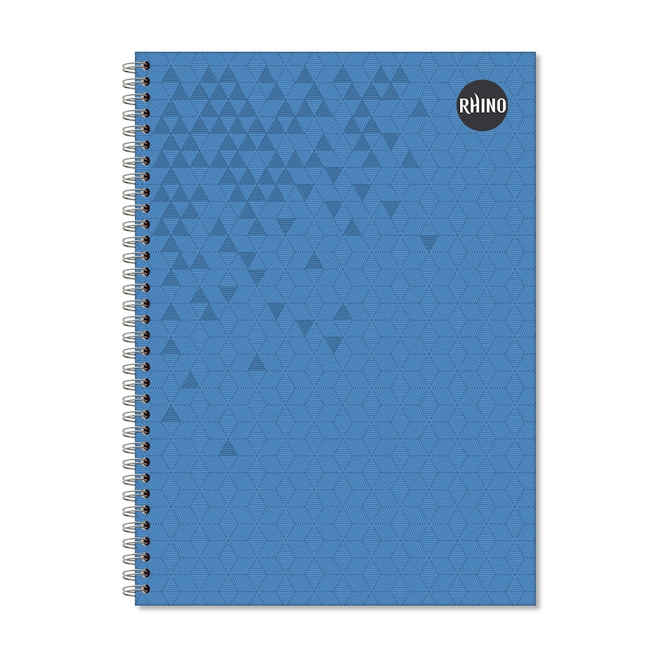 image 1 of Rhino A4 160 Page Blue 8mm Lined Wirebound Book