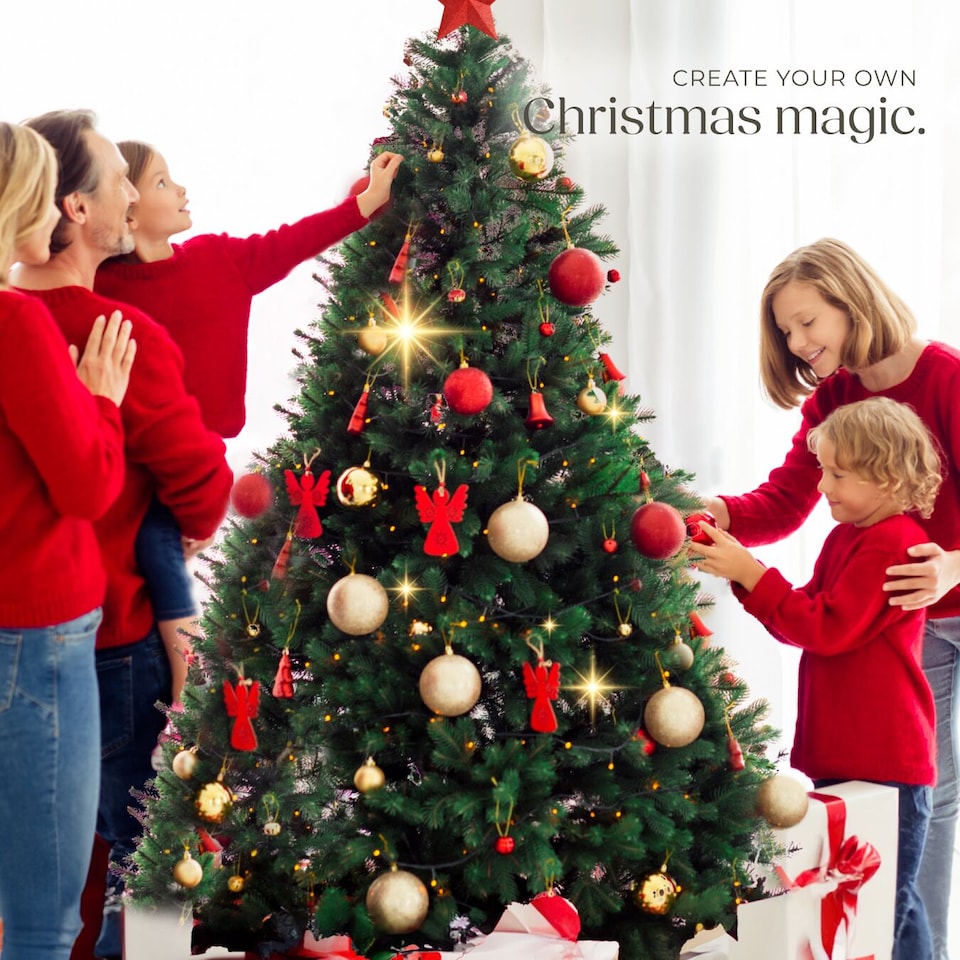 image 1 of Christmas Tree - artificial Christmas tree with injection-moulded needles and bendable branches | Green | green | 1