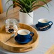 image 4 of Argon Tableware 12 Piece Coloured Cappuccino Cup & Saucer Set - 250ml - Navy
