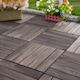image 2 of Outsunny 27pc Floor Tiles Interlocking Solid Wood DIY Deck Tiles Outdoor Black