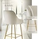 image 4 of Bar Stool Avane - with backrest, upholstered, velvet look | Cream | cream/gold | 57 x 48,50 x 108 cm | 4