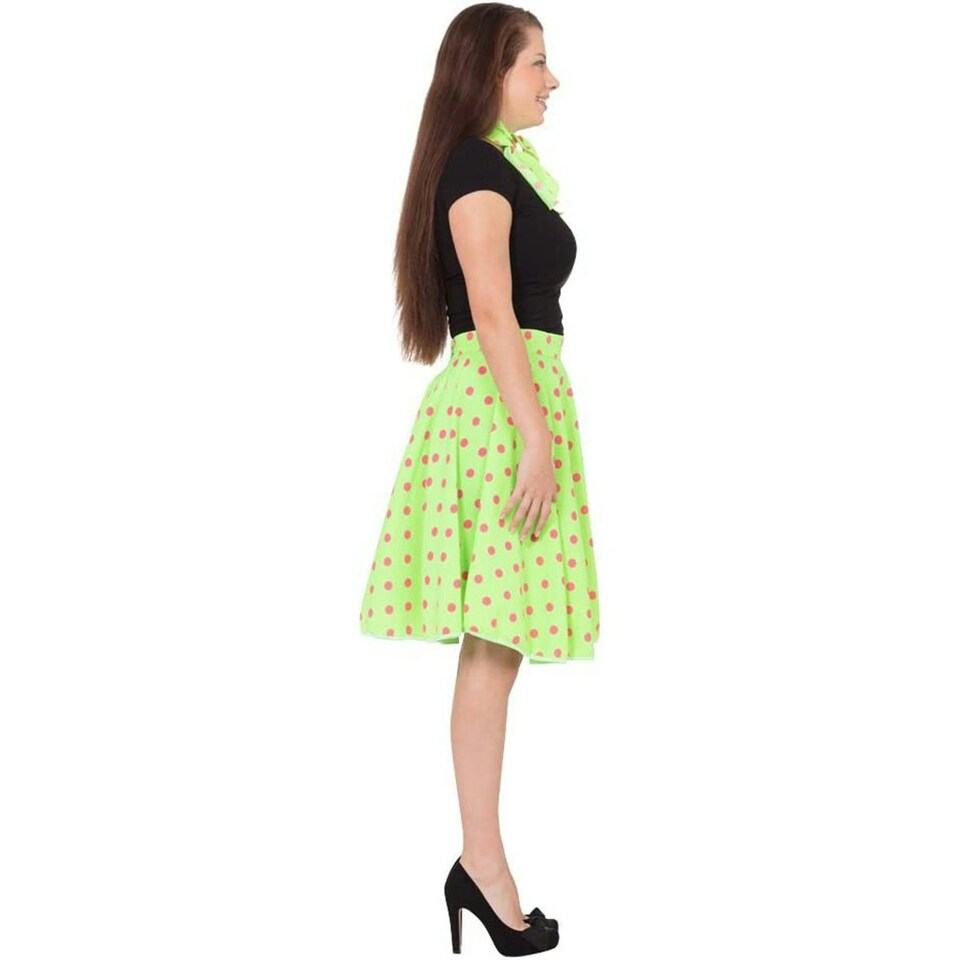 image 1 of Bristol Novelty Womens/Ladies Rock N Roll Skirt - Green - One Size One Size