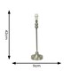 image 2 of ValueLights Maggie Brushed Chrome Silver Candlestick Slim Table Lamp Base