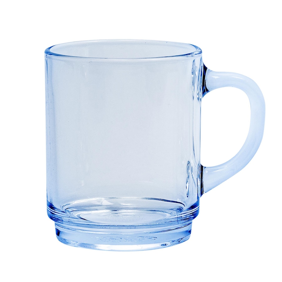image 1 of Duralex Versailles Glass Coffee Mugs - 260ml - Marine - Pack of 6 | Blue | Marine