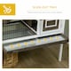 image 5 of PawHut Rabbit Hutch, Elevated Guinea Pig Cage w/ Openable Roof & Tray, Brown