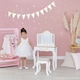 image 2 of Teamson Kids Polka Dot Prints Gisele Vanity Playset with LED Mirror
