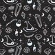 image 4 of Crystal Witch Print Polycotton Tote Shopping Bag