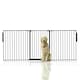 image 1 of Bettacare Premium Extra Tall Multi Panel Flexible Dog Barrier, up to 226cm Wide, Black, 105cm Tall, Dog Barrier for Pets Dogs and Puppy Black