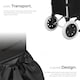 image 4 of Shopping Trolley - folding, removable cover, smooth running wheels | Black | black | 20 x 35 x 50 cm | 1