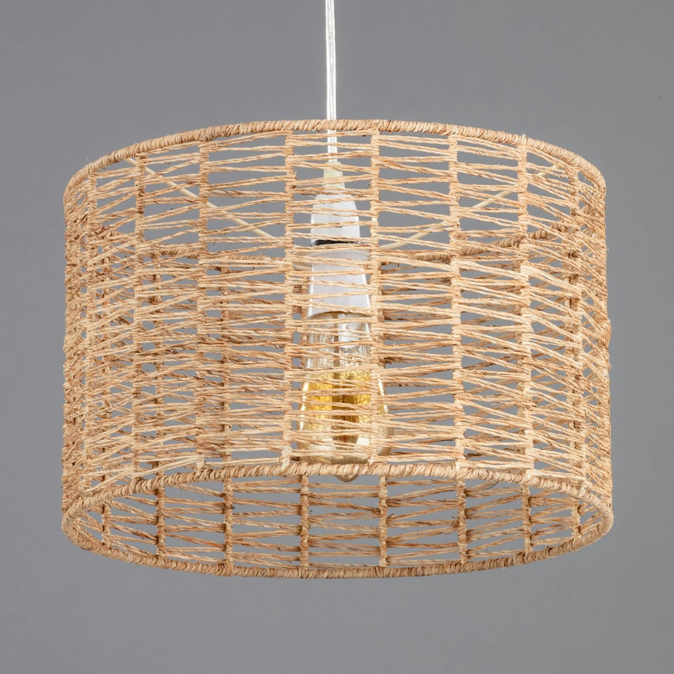 image 1 of BHS Jute Easy Fit Light Shade, Natural