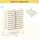 image 2 of COSTWAY 20 Drawer Rolling Storage Cart Storage White