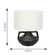 image 3 of ValueLights Zoe Linen Drum Lamp Shade Matte Black Ceramic Vase Table Lamp Black