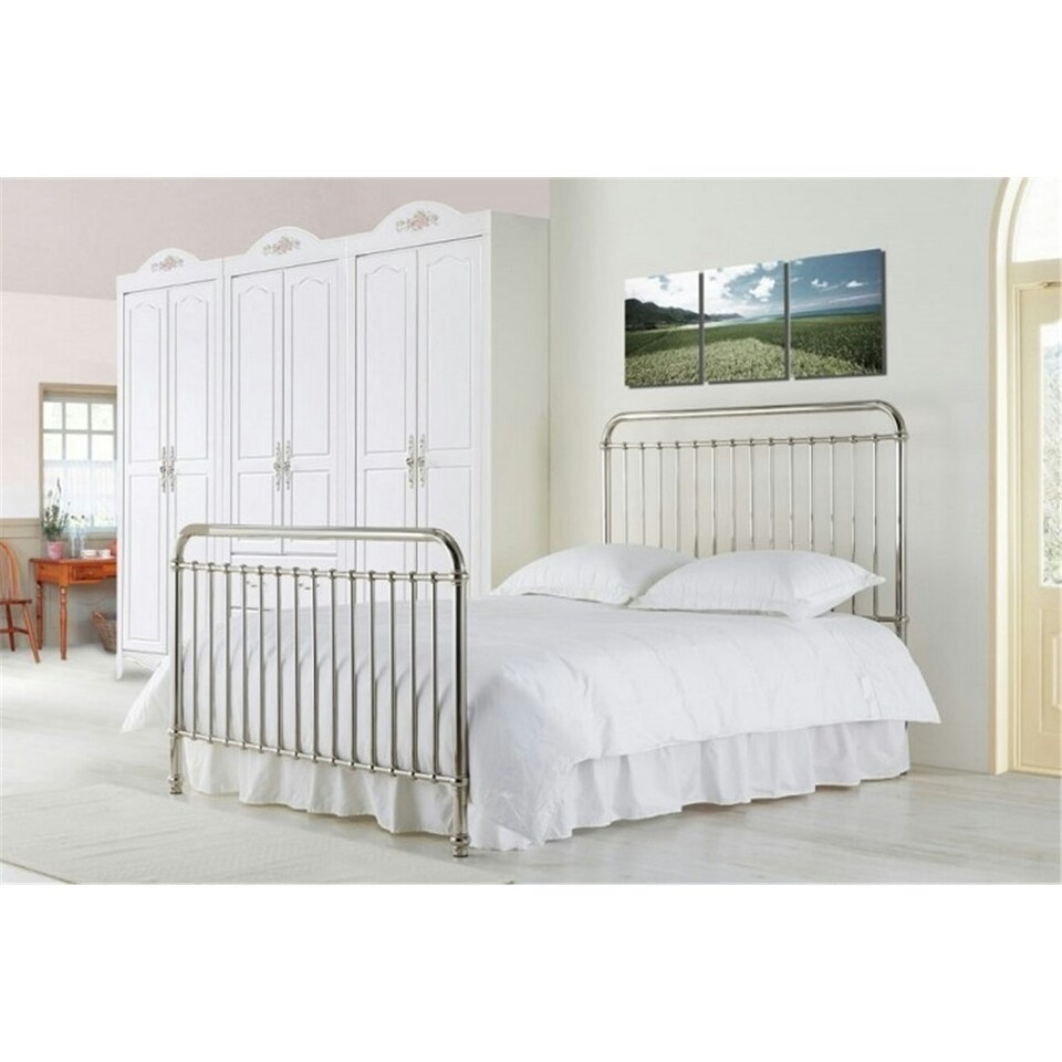 Classic Grey Metal Bed Frame - King 5ft