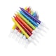 image 1 of Anniversary House Glitter Candles Multi-Coloured Rainbow Mix with Holders Pack of 12