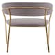 image 4 of Interiors by Premier Soft Mink Velvet Dining Chair, Modern Dining Armchair, Mink and Gold Luxury Dining Chair for Home, Lounge
