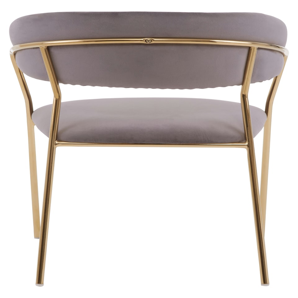 image 1 of Interiors by Premier Soft Mink Velvet Dining Chair, Modern Dining Armchair, Mink and Gold Luxury Dining Chair for Home, Lounge