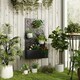 image 10 of Outsunny Metal Raised Garden Bed with Trellis, Outdoor Elevated Planter Box | Multi | 61L x 23W x 113Hcm