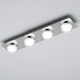 image 3 of BHS Brooke LED Bathroom Ceiling Spotlight Bar | Silver | Chrome | 1