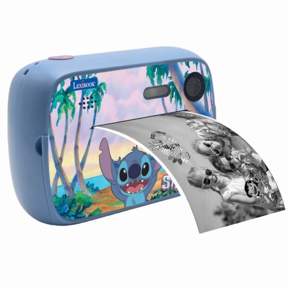 image 1 of Lexibook DJ150D Stitch Instant Print Kids Camera with SD Card