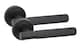 image 2 of Golden Grace Knurled T-Bar Bathroom Door Handle Set in Matt Black with Thumbturn and Mortise Lock | Black | 1 Set