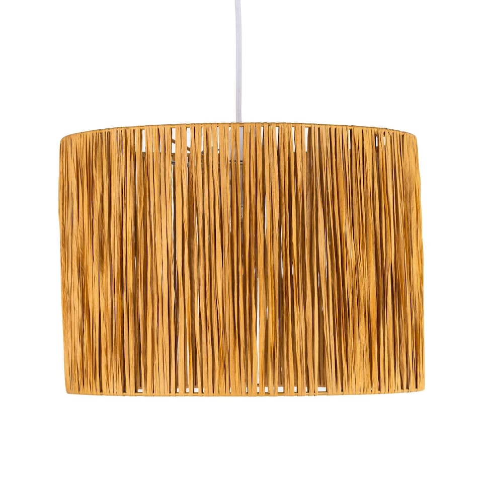 image 1 of Raffia - Natural 33cm Straw Pendant or Lamp Shade | Cream | Large | 1