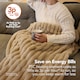 image 6 of Igenix Luxury Heated Throw 160 x 130 cm, 120W, Polyester, 1-9hr Timer, Machine Washable, Latte