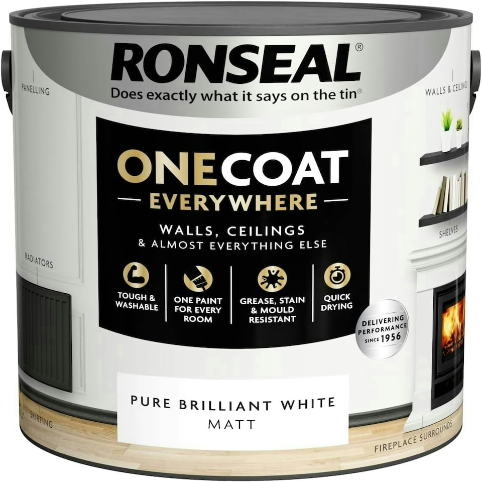 image 1 of Ronseal One Coat Everywhere Matt Paint 2.5L PBW