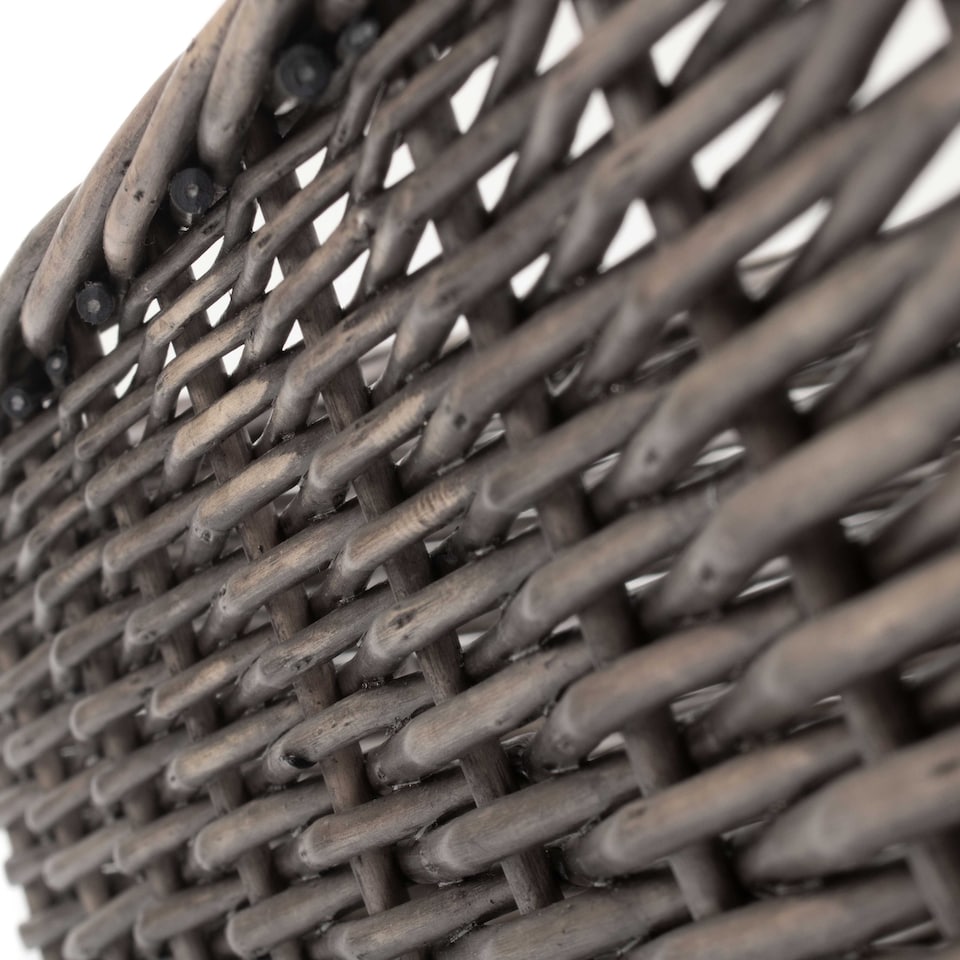 image 1 of Extra Large Antique Wash Finish Wicker Tray | Brown | Brown | Extra Large