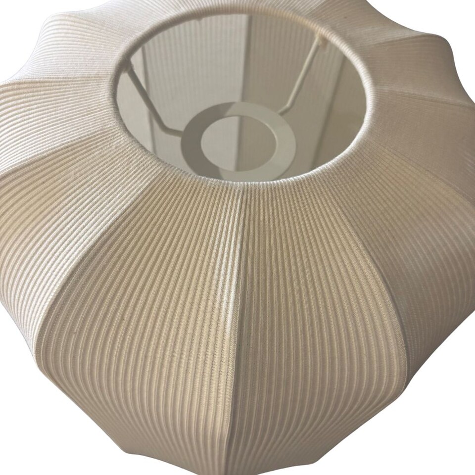 image 1 of CGC LILA Cream Cylinder Ribbed Stretch Cotton Lampshade