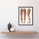 image 2 of Carl Ernst Bock Framed Wall Art Print Leg and Feet Muscle Anatomy Home Décor