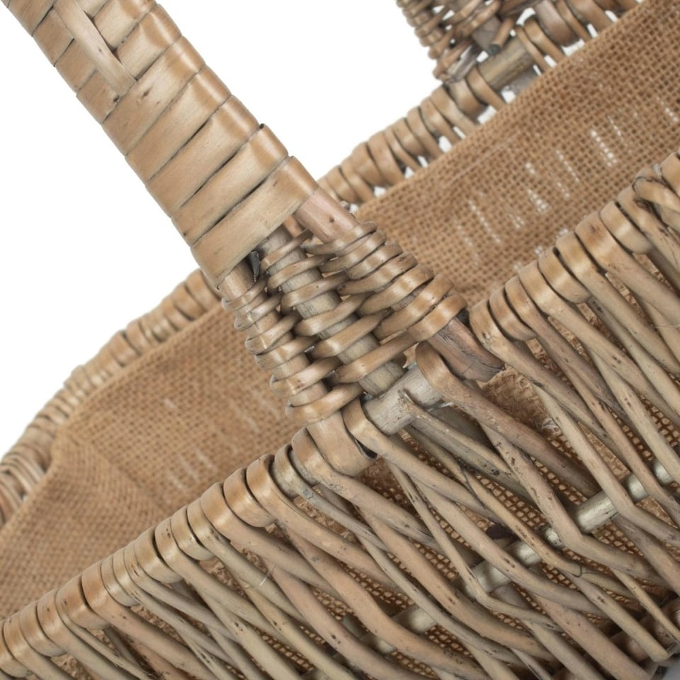 image 1 of Medium Rectangular Wicker Garden Trug | Brown | Brown | Medium