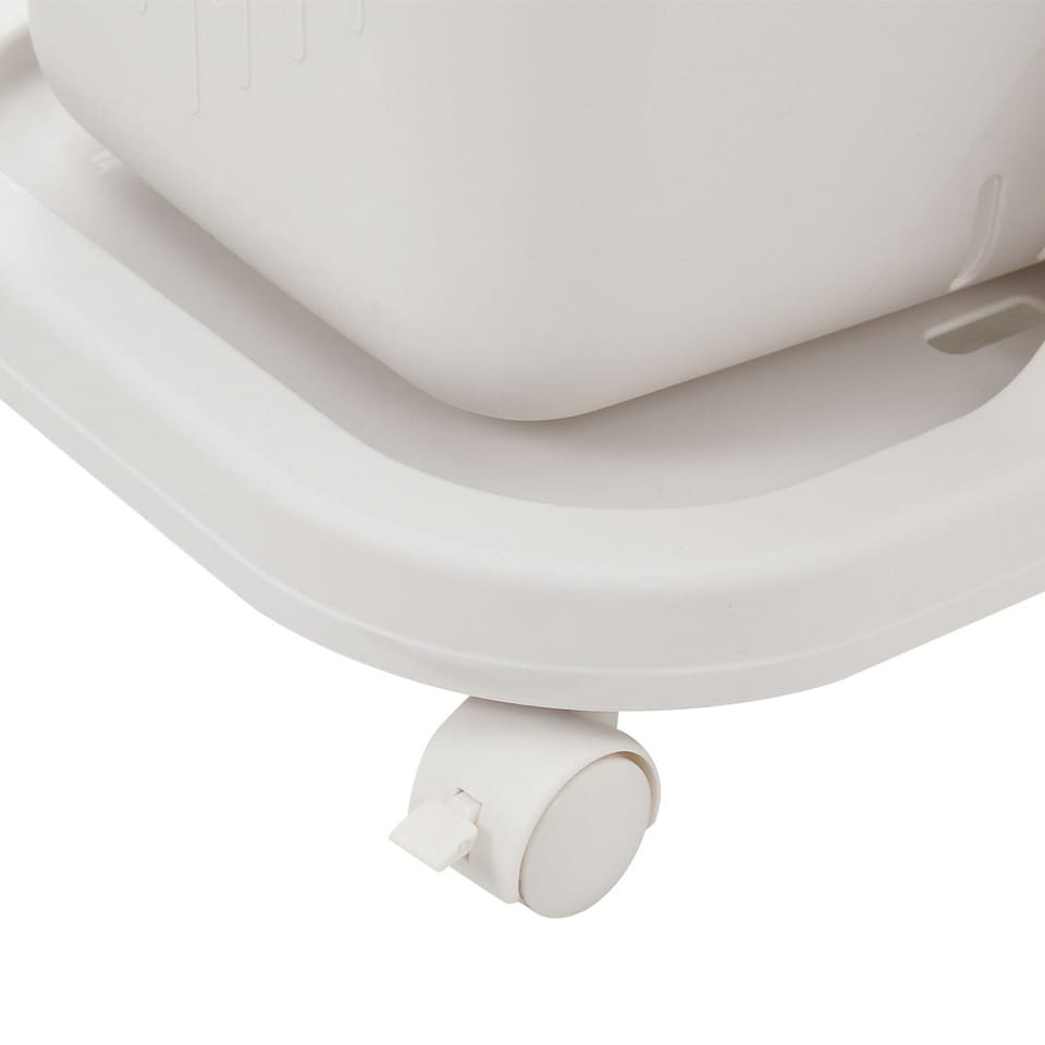 image 1 of Living and Home 4-Tier Laundry Basket with Wheels