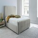 image 3 of Sancia Plush Small Double Bed Frame - Silver