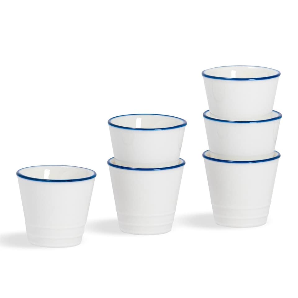 image 1 of Nicola Spring White Farmhouse Egg Cups - 5cm - Pack of 6