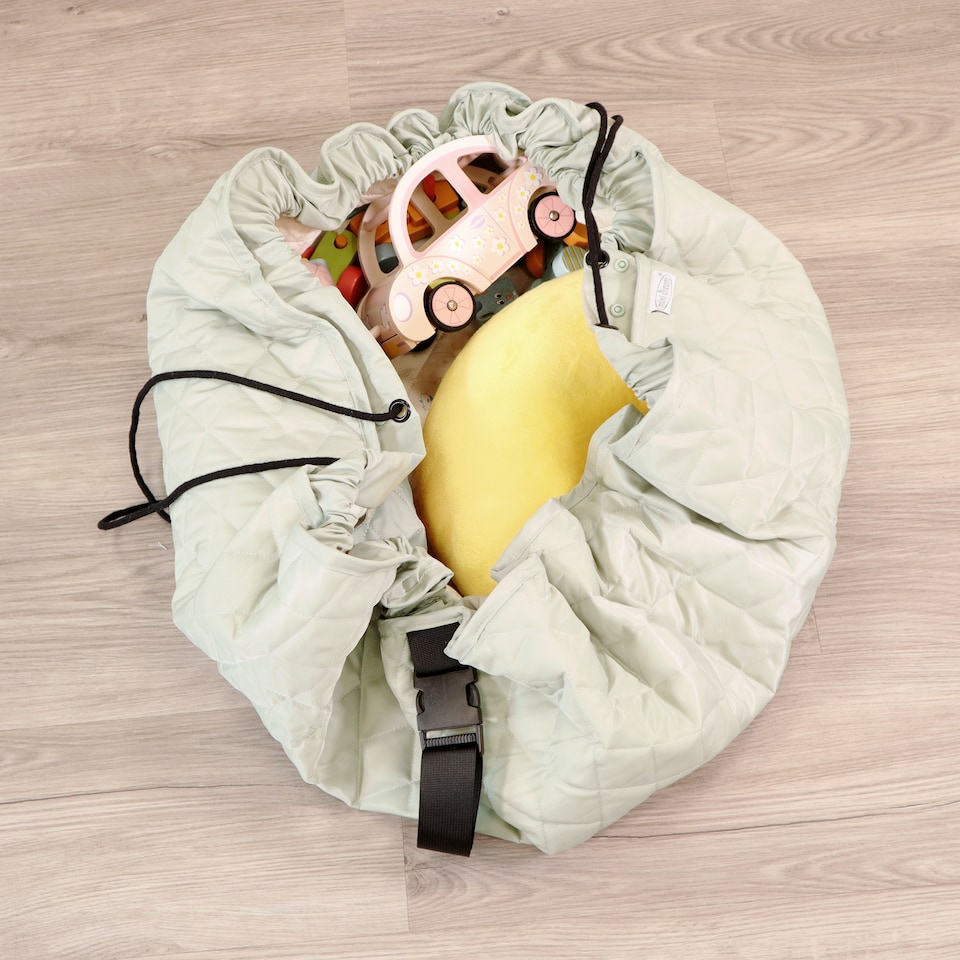 image 1 of 2-in-1 Toy Storage Bag & Playmat - Sage