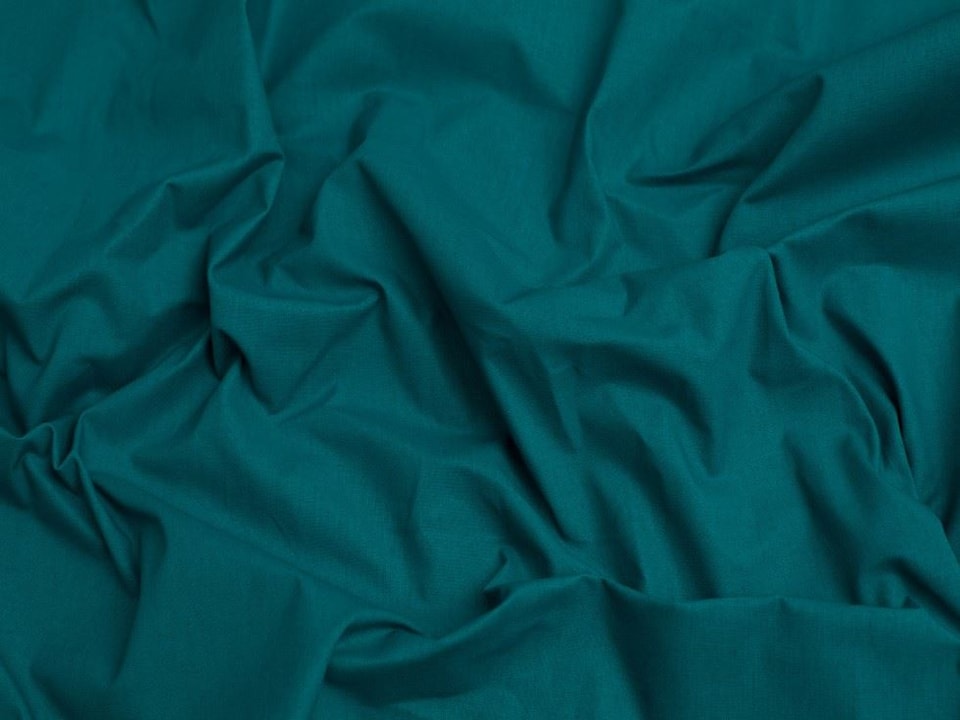 Turquoise Klona 100% Cotton Fabric for Bag Making, Dressmaking, Quilting, 135cm / 53" Wide - per metre
