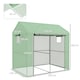 image 5 of Outsunny Walk-in Green House with Roll-up Door and Mesh Windows