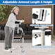 image 7 of COSTWAY Versatile Rolling Walker All Terrain Stand-Assist Walker-Silver