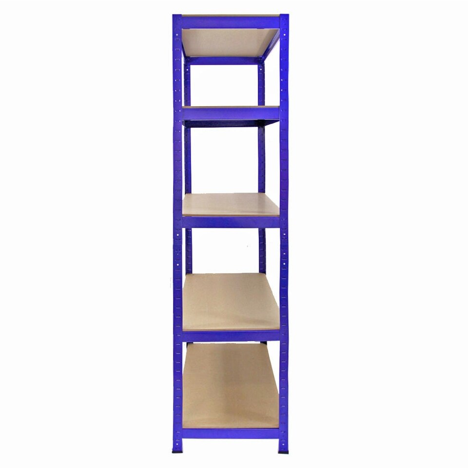 image 1 of 3 x Monster Racking T-Rax Metal Storage Shelves, Blue, 90cm W, 45cm D Blue