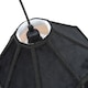 image 5 of Traditional Victorian Empire Lamp Shade in Jet Black Velvet with Long Tassels | Black