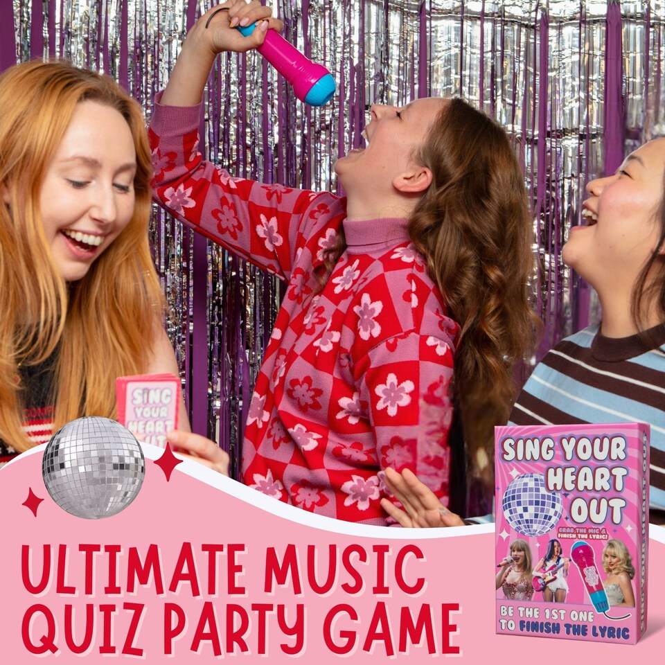 image 1 of Sing Your Heart Out Music Quiz Party Game with Echo Microphone