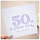 image 2 of 50th Birthday Card - Fiftieth Happy Birthday Era Fifties Elegant Lilac Milestone