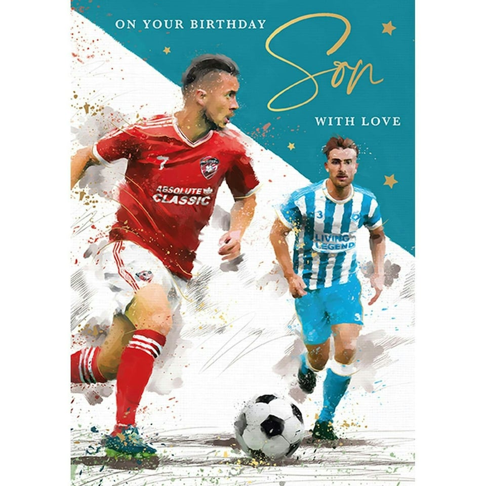 Words 'n' Wishes Son Birthday Card, Football Match
