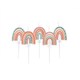 image 1 of Anniversary House Neutral Rainbow Pick Candles Pack of 5