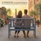 image 4 of Outsunny 2 Seater Plastic Garden Bench, Outdoor Patio Furniture, Grey | Grey | Grey wood effect | Not provided