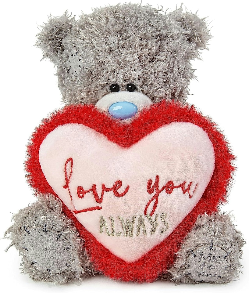 image 1 of Me to You Tatty Teddy Christmas 'Love You Always' Bear On Gift Plinth 15cm High